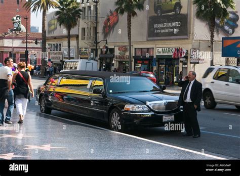 USA Los Angeles California limousine Hollywood Boulevard Stock Photo ...