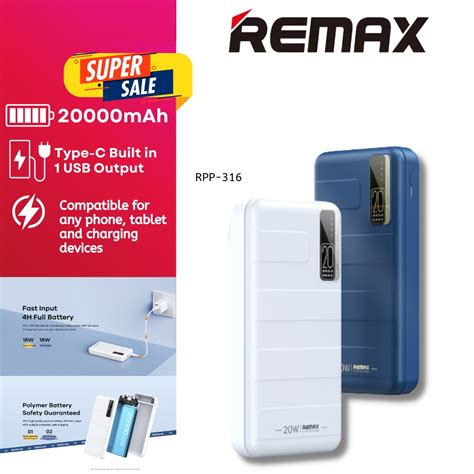 Remax Noah Series RPP 316 20W 22 5W PD QC Fast Charging Power Bank