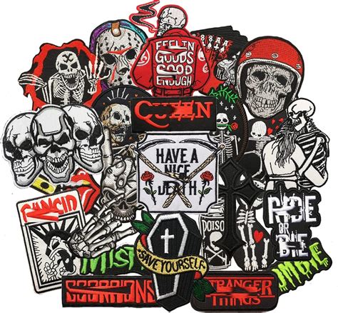 Harini Morale Patch Pcs Lot Embroidered Patches Ghost Horror Skull