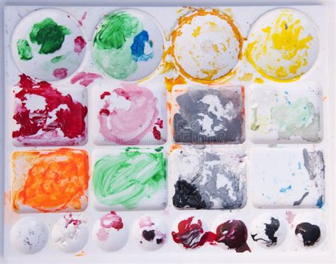 Painting color palette stock photo. Image of dried, colors - 16414394