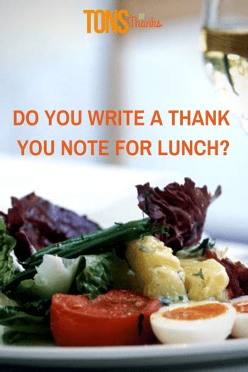 Thank You For Lunch With Thank You Note Examples