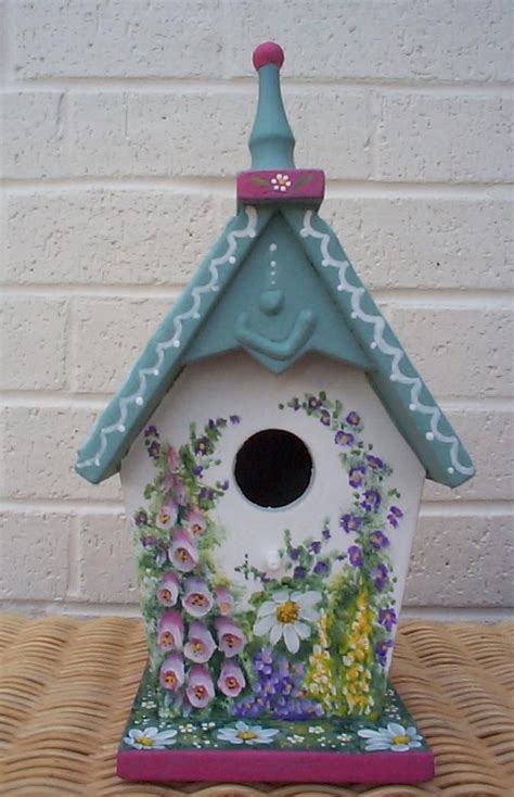 Decorative Folk Art Bird Houses Painted Homemade Bird Houses Bird