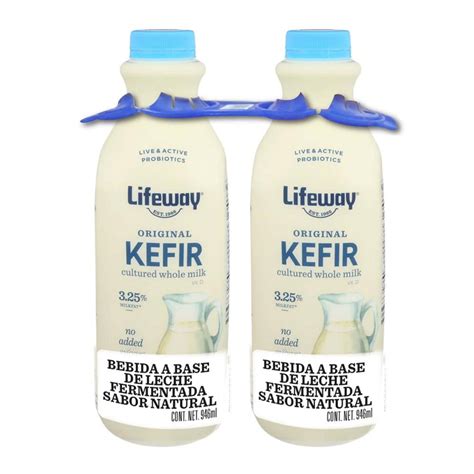 Bebida Láctea Fermentada Kefir Natural 2 piezas 946 ml c u a precio de