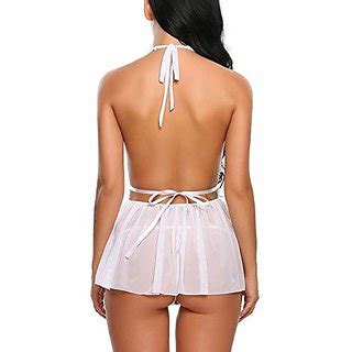 Buy Billebon Women Babydoll Nightwear Lingerie With G String Panty