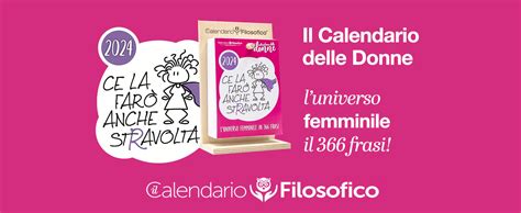 Il Calendario Filosofico Dedicato Alle Donne Con Supporto In