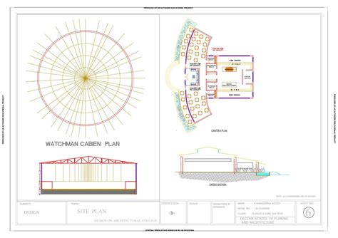 Architecture college canteen and watch man cabin final print out layout2 by narasimha reddy ...