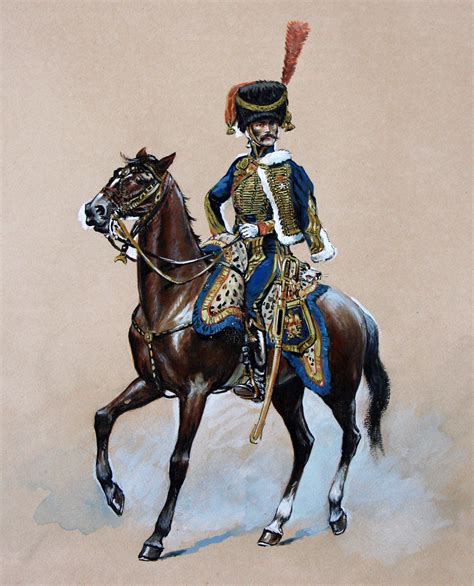 Peinture Originale Rehaussée Garde Impériale Artillerie à Cheval 1810