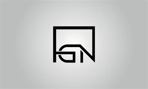 Dise O Del Logotipo De La Letra Gn Logotipo Gn Con Forma Cuadrada En