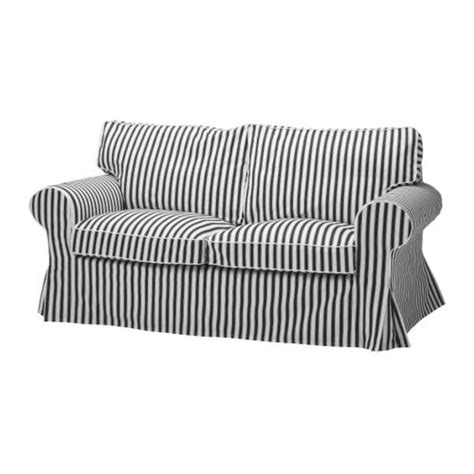 Ikea Ektorp Sofa Bed Slipcover Cover Vallsta Black White Stripes