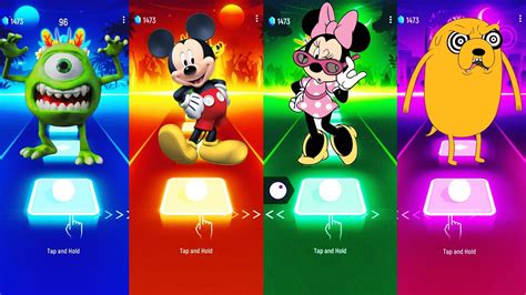 Tiles Hop Mike Wazowski Vs Mickey Mouse Vs Minnie Mouse Vs Jake