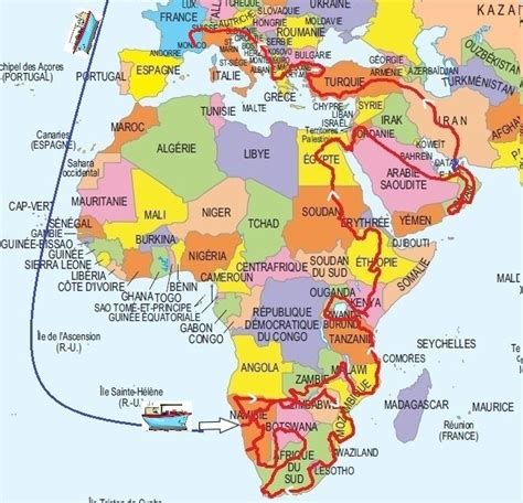 Carte du monde Afrique - Voyages - Cartes