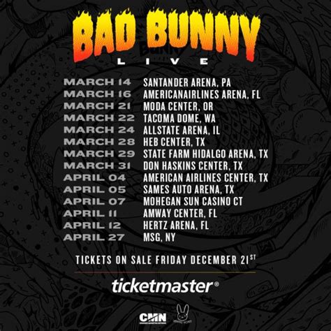 Bad Bunny Anuncia Fechas De Gira Para El