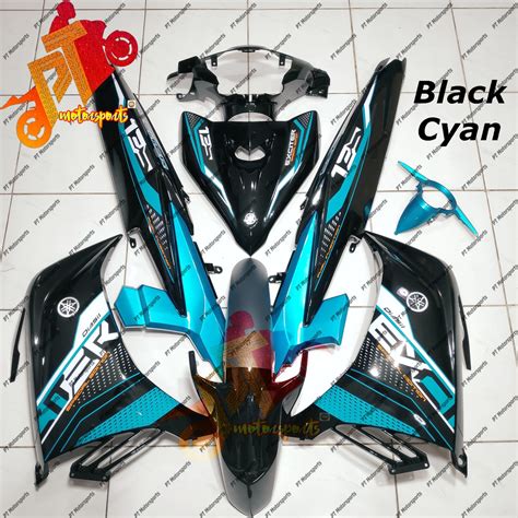 Yamaha Lc 135 Cover Set Black Cyan Exciter Kings Cyan 2021 V2 V3 V4 V5