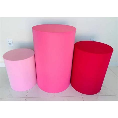 Trio Capas Para Mesas Cilindros Veste F Cil Cor Da Foto Shopee Brasil