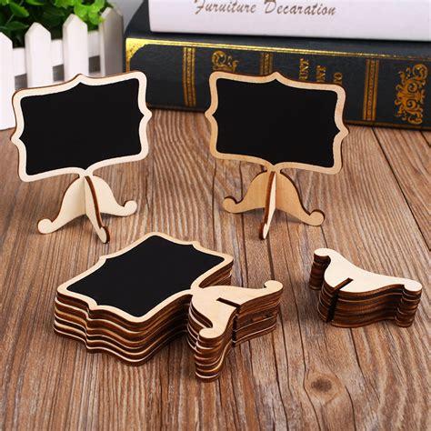 Pcs Mini Wooden Blackboard Chalkboard Stand Holder Wedding Party