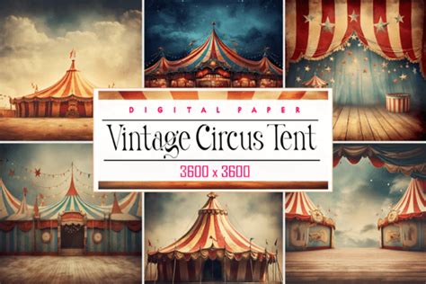 Vintage Circus Tent Graphic by Wow Art · Creative Fabrica