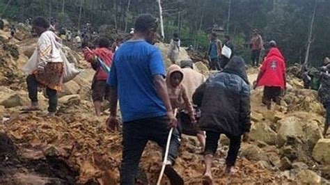 Korban Tewas Akibat Longsor Yang Menimbun Satu Desa Di Papua Nugini