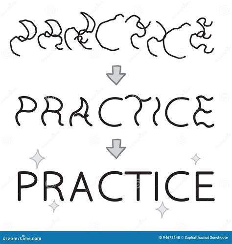 vector cartoon practice stock vector illustration  flat