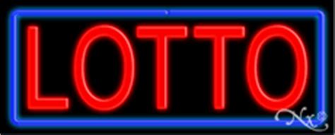 Lotto with Border Neon Sign - Regular Design