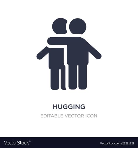 Hugging Icon On White Background Simple Element Vector Image