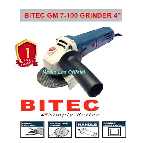 Jual Mesin Gerinda Tangan Listrik BITEC GM 7 100 Grinder 4 Inch 750