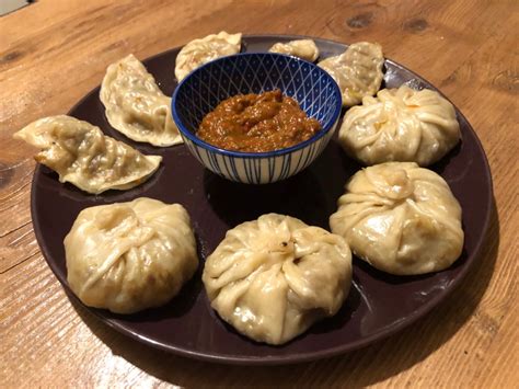 Tibetan Momo With Chilli Sauce Ese Ne Tekrema