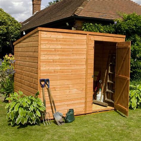 8 X 6 Windowless Tongue And Groove Pent Shed With Single Door Solid 10mm Osb Floor Extended