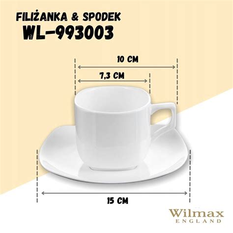 Filiżanka do herbaty 200 ml i spodek Wilmax England Sklep EMPIK