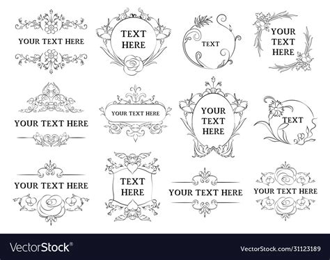 Decorative Frames And Borders Set Royalty Free Vector Image