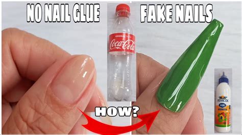 Diy Fake Nail Extension Using Coke Bottle At Home With Fevicol Easy Diy Nail Glue At Home