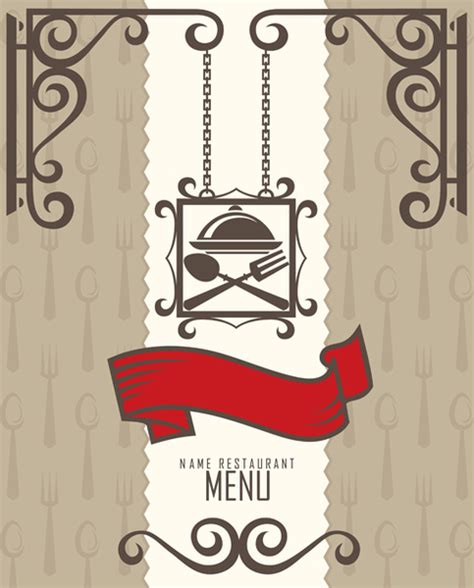 Restaurant Menus Design Cover Template Vector Vectors Graphic Art