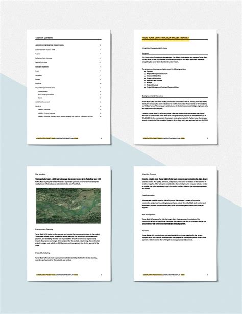 Construction Procurement Management Plan Template in Pages, Word ...