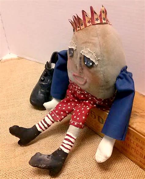 Primitive Humpty Dumpty Americanahumpty Dumpty Doll Etsy Shelf Sitter Dolls Folk Doll