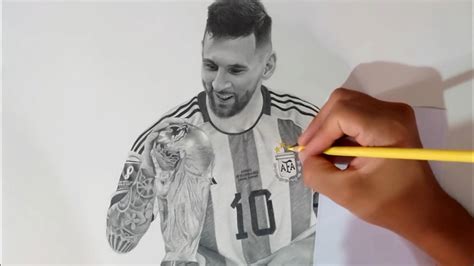 C Mo Dibujar A Lionel Messi Campe N Del Mundo Parte Final