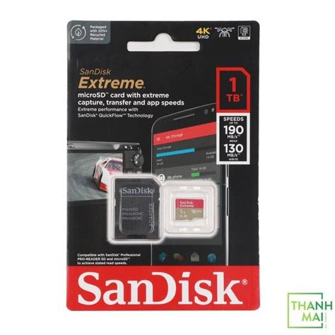 Thẻ Nhớ Microsdxc Sandisk Extreme V30 A2 1tb 190mb S Sdsqxav 1t00 Gn6m Thanhmaistore