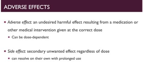 Adverse Effects Flashcards Quizlet