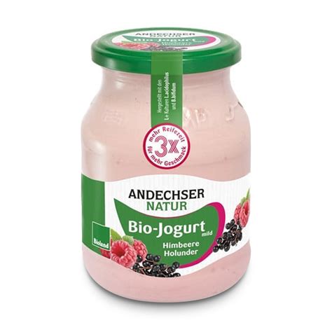 Andechser BIO Jogurt Mild Himbeer Holunder 3 8 Mehrweg