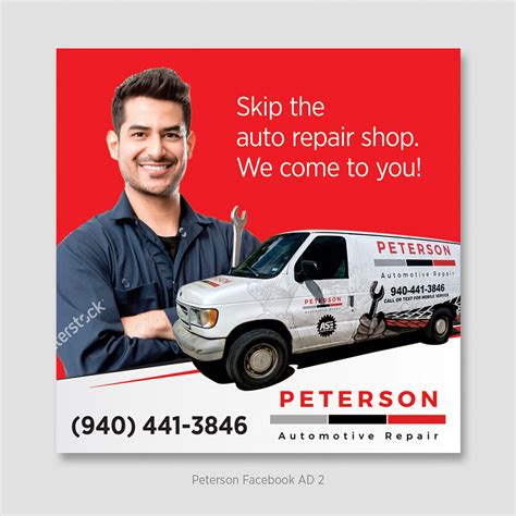 Bold Modern Auto Repair Banner Ad Design For Peterson Automotive