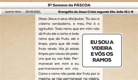 Blog Do Ilivaldo Duarte Evangelho Do Dia Quarta Feira De Maio