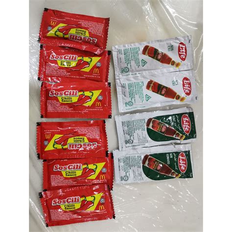 READY STOCK Sos Paket And Sachet Sauce Cili Dan Tomato Per Pcs