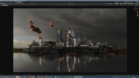 Concept art of a sky-fi city - Finished Projects - Blender Artists ...