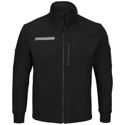 Bulwark Fr Mens Zip Up Fleece Jacket In Black Sez2bk