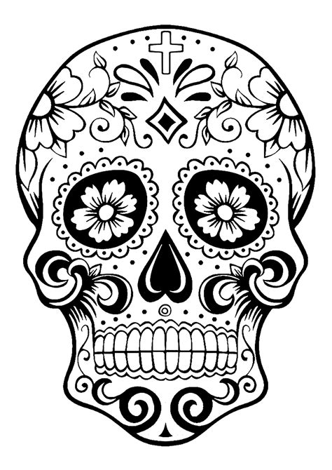 El dia de los muertos 2 El Día de los Muertos Adult Coloring Pages