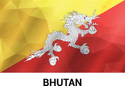 Bhutan flag design vector 13285116 Vector Art at Vecteezy