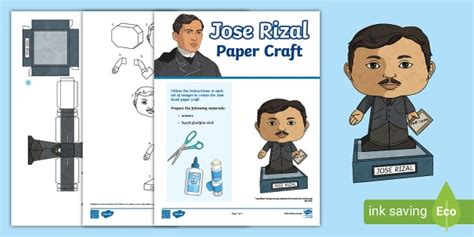 Jose Rizal Paper Craft Grades 2 6 Twinkl Twinkl