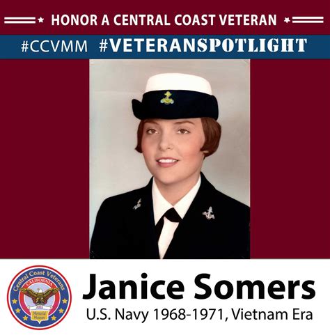 Veteran Spotlight Janice Somers U S Navy Central Coast Veterans