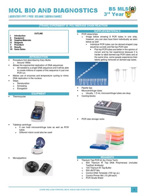 Experiment 9 Polymerase Chain Reaction | PDF | Polymerase Chain ...