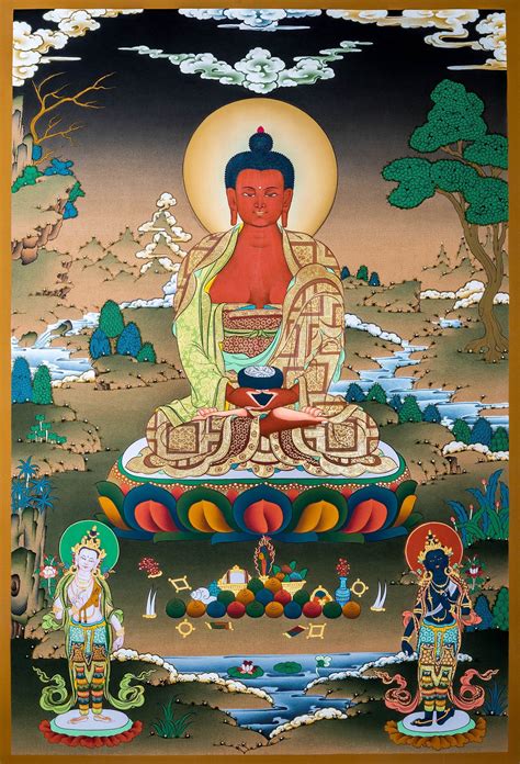 Amitabha Buddha Thangka Painting Buddha Painting Thangka Painting