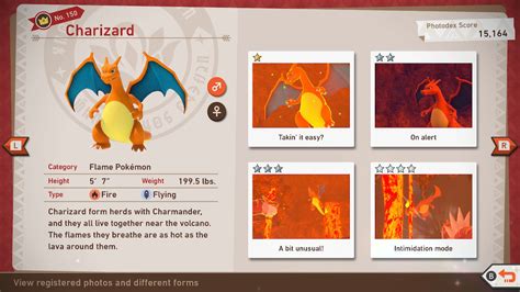 Charizard Photodex New Pok Mon Snap Wiki Grindosaur