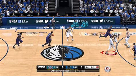 Nba Live 15 Dallas Mavericks Vs Charlotte Hornets Youtube